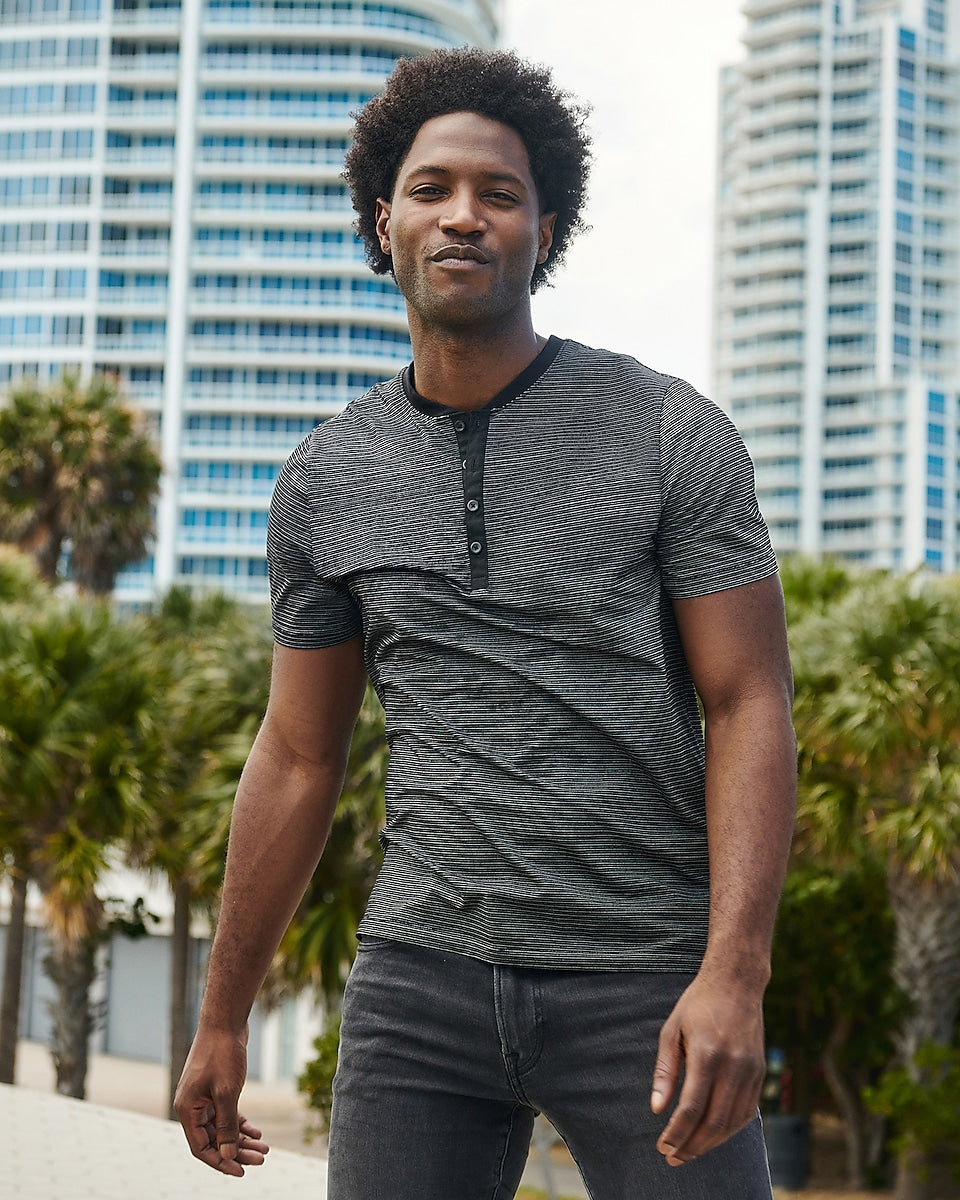 PIMA COTTON STRETCH HENLEY