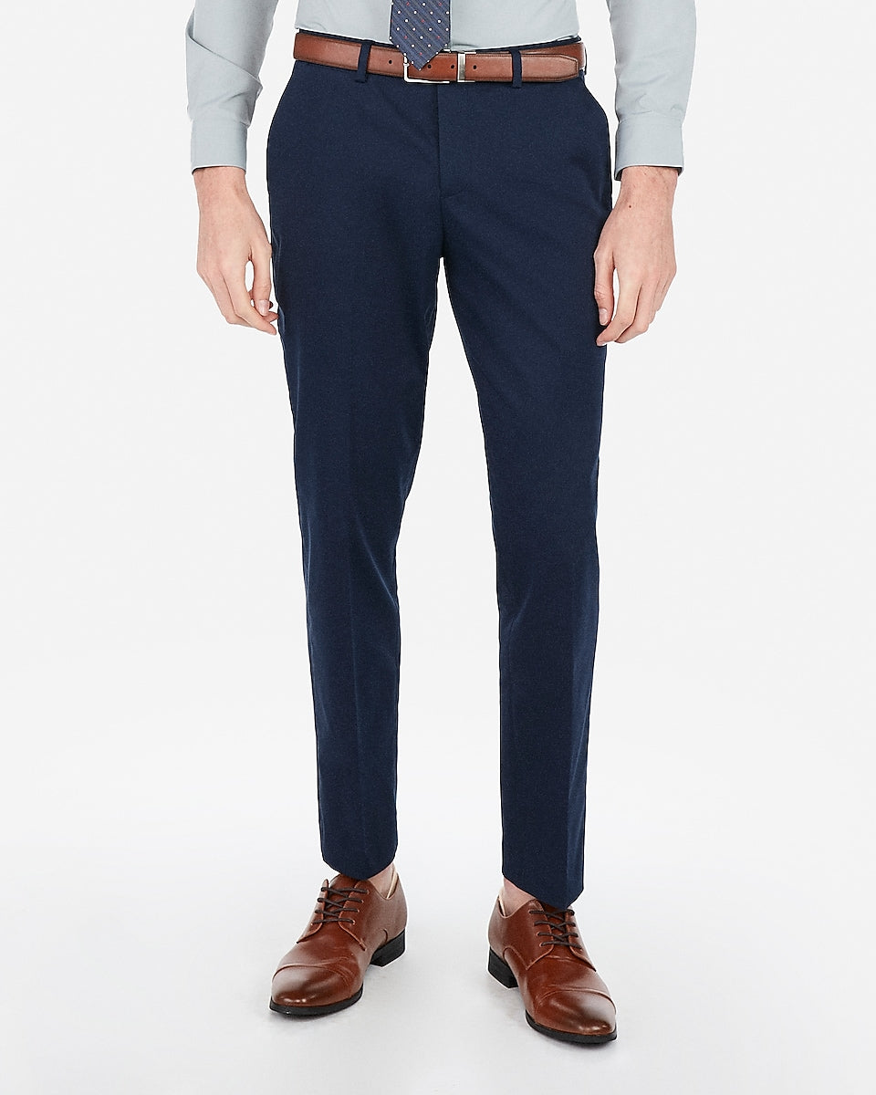 Express Men | Slim Navy Cotton Blend Performance Stretch Suit Pant in ...