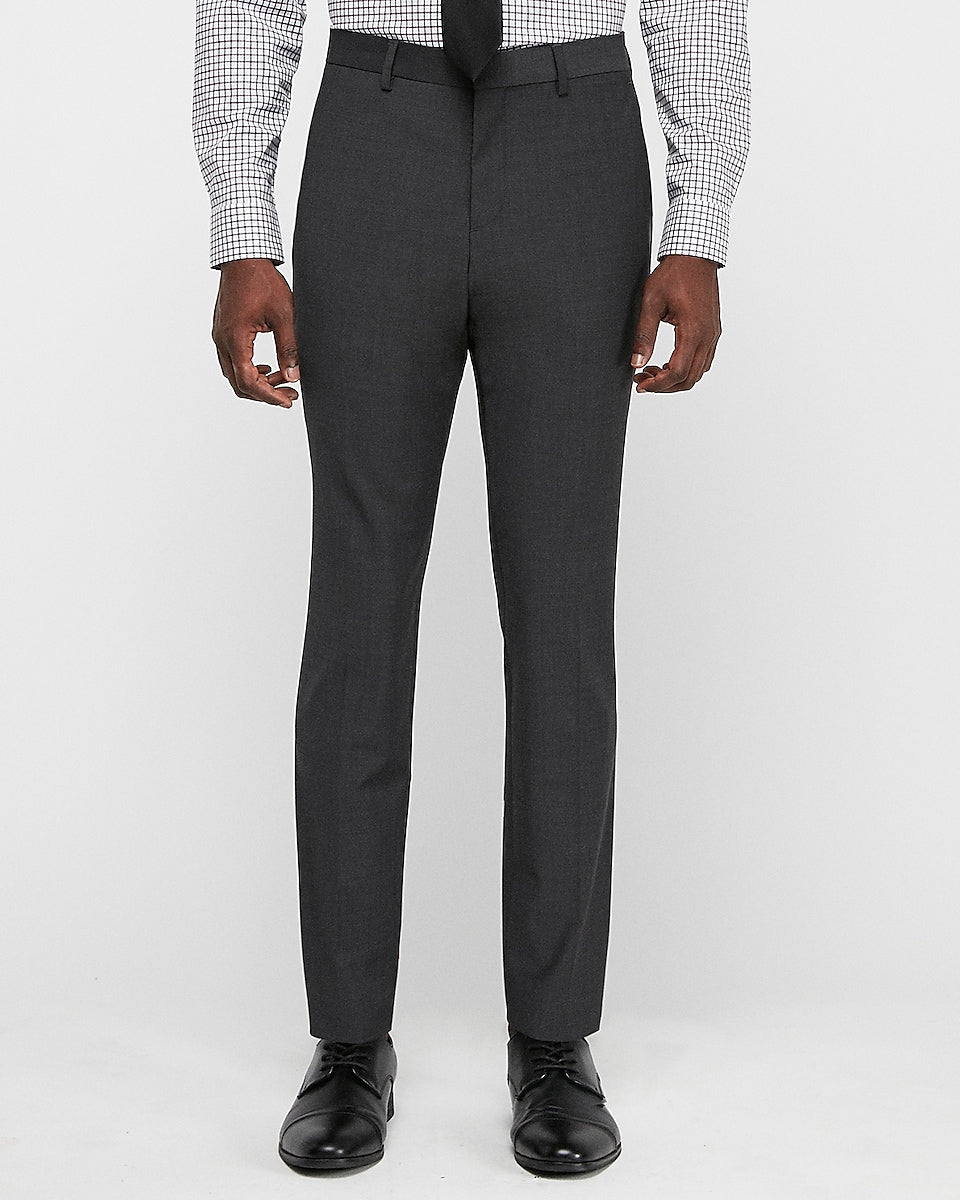 Franklin Dark Blue Slim Fit Plaid Wool Pants - Aysotiman