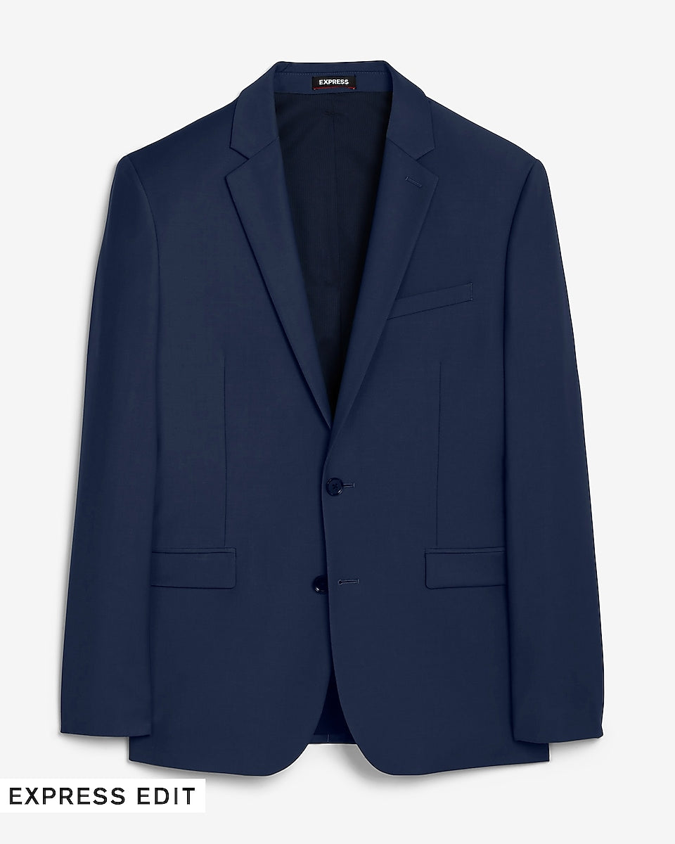 Suit Jacket Navy Blue Wool Cloth