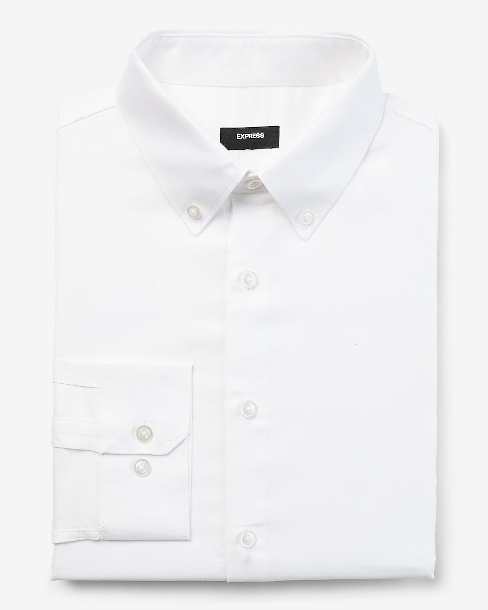 Express Men | Slim Solid Stretch Pinpoint Oxford 1Mx Dress Shirt in ...