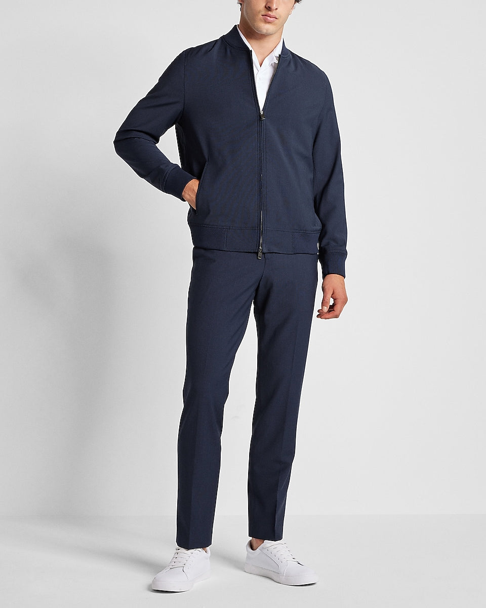 Express Men | Classic Navy Wool-Blend Performance Stretch Suit Jacket ...