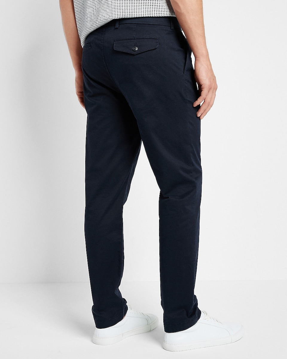 Express Men | Athletic Slim Pleated Hyper Stretch Chino in Navy ...