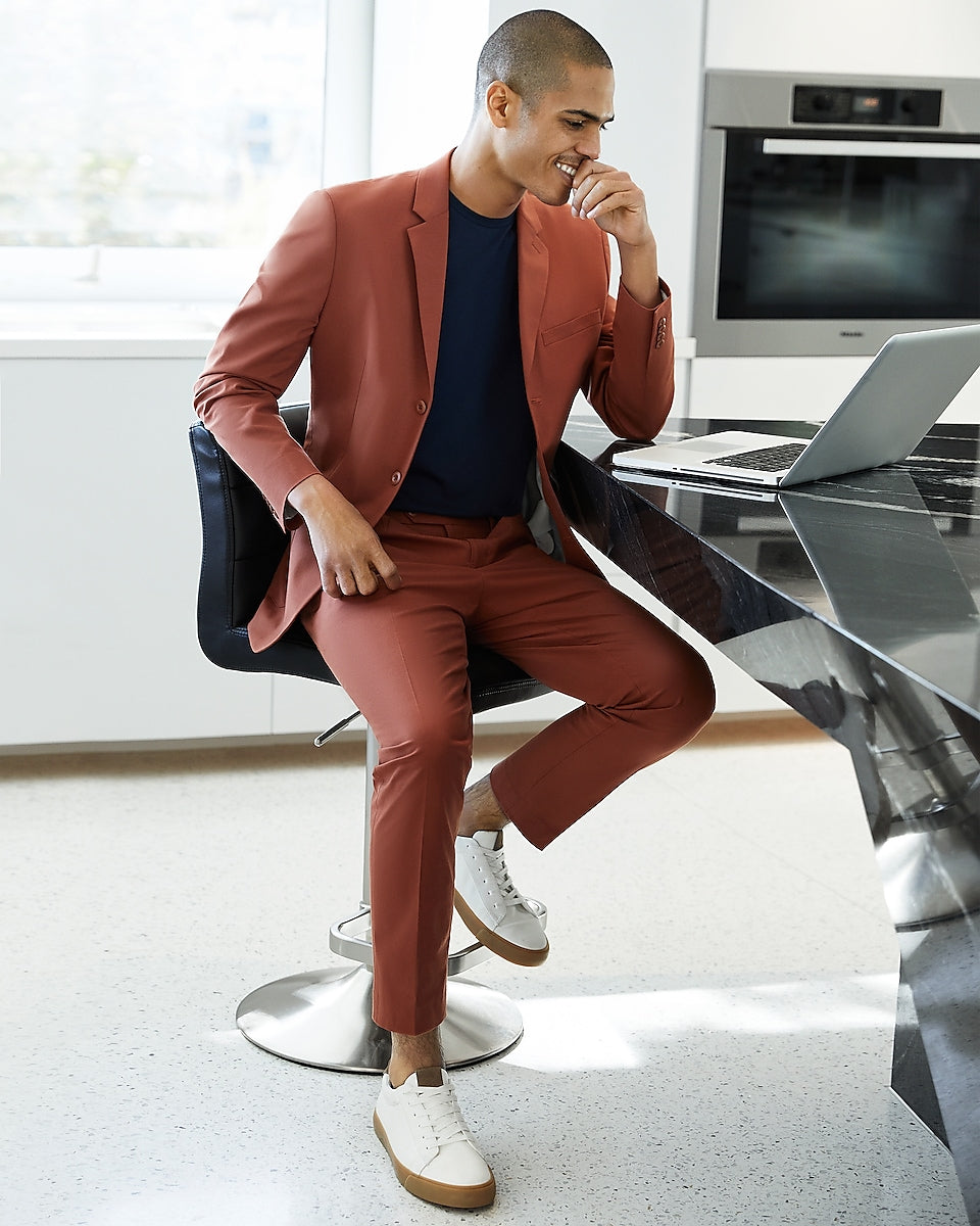 Buy Designer Rust Color Satin Georgette Straight Suit Online - SALV2708 |  Appelle Fashion