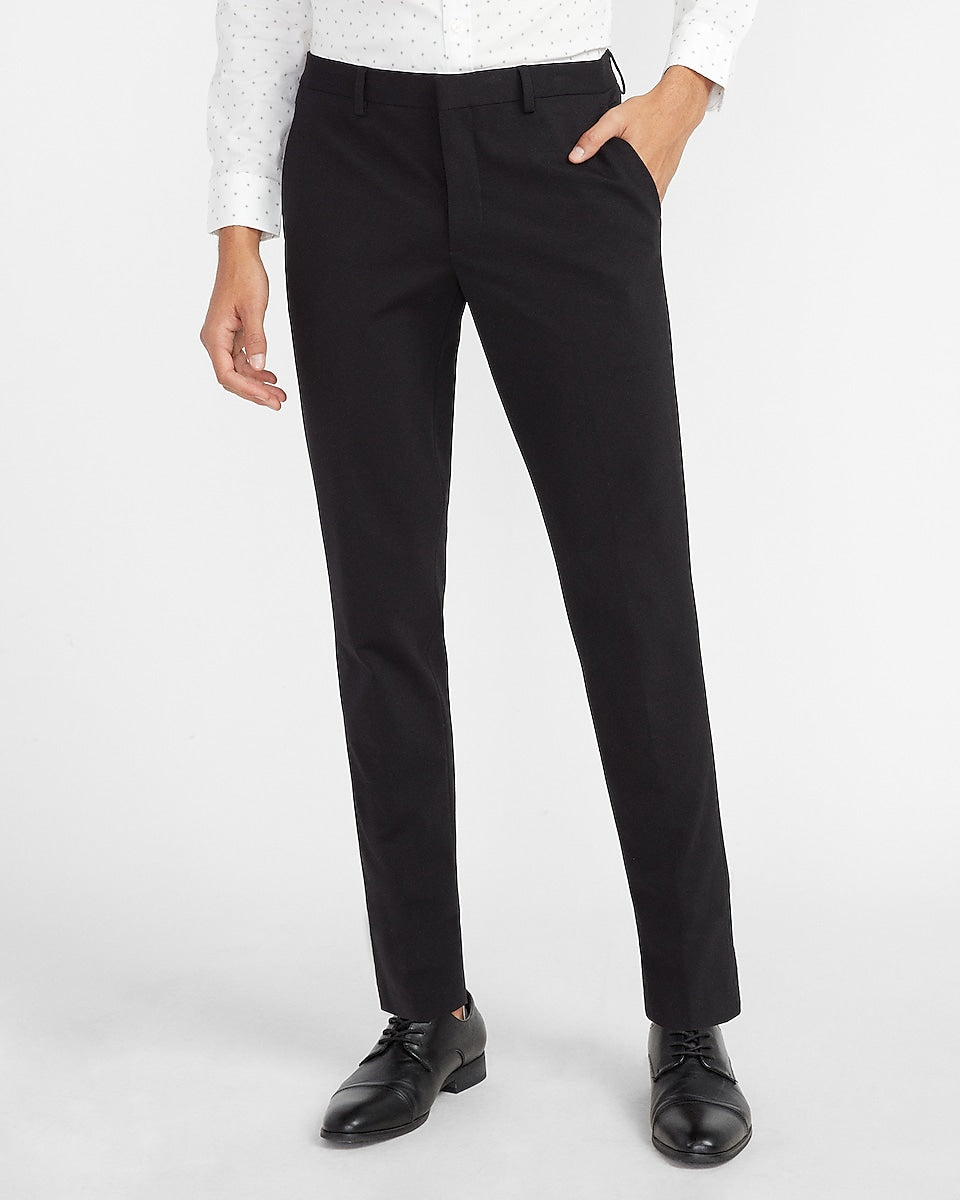 Express Men | Extra Slim Black Luxe Comfort Soft Suit Pant in Black ...