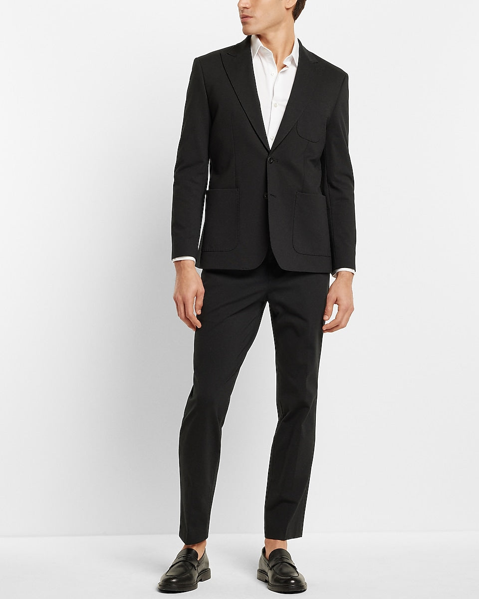 Express Men | Slim Black Ponte Knit Suit Pant in Black | Express Style ...