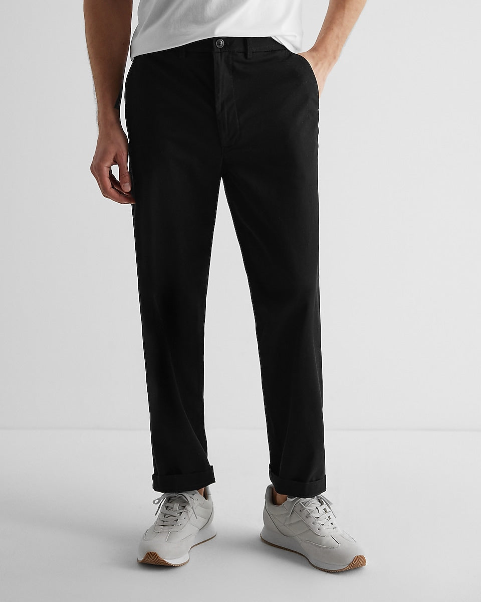Express Men | Relaxed Modern Chino Pant in Pitch Black | Express Style ...