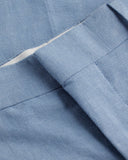 Extra Slim Light Blue Linen-cotton Blend Suit Pant