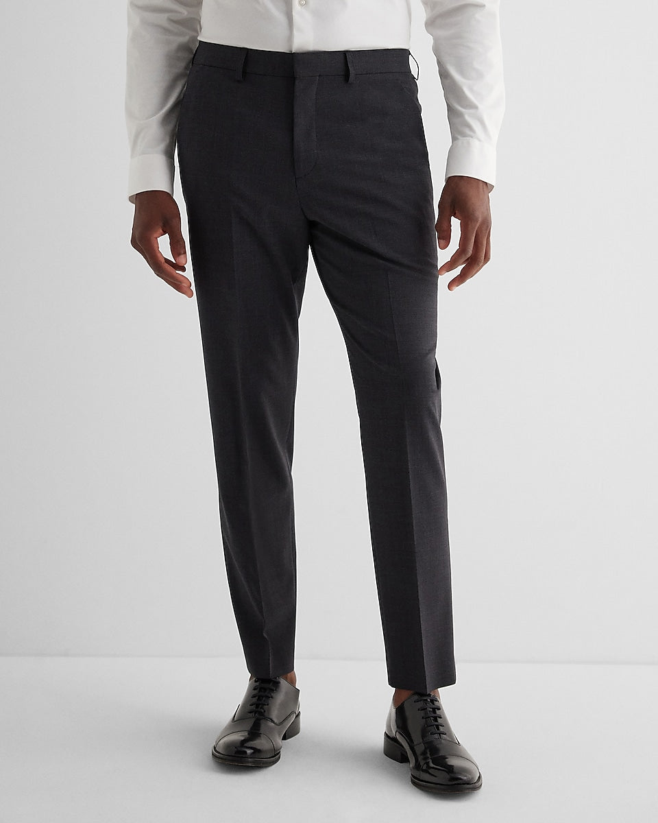 Express Men | Extra Slim Charcoal Wool-Blend Modern Tech Suit Pant in ...