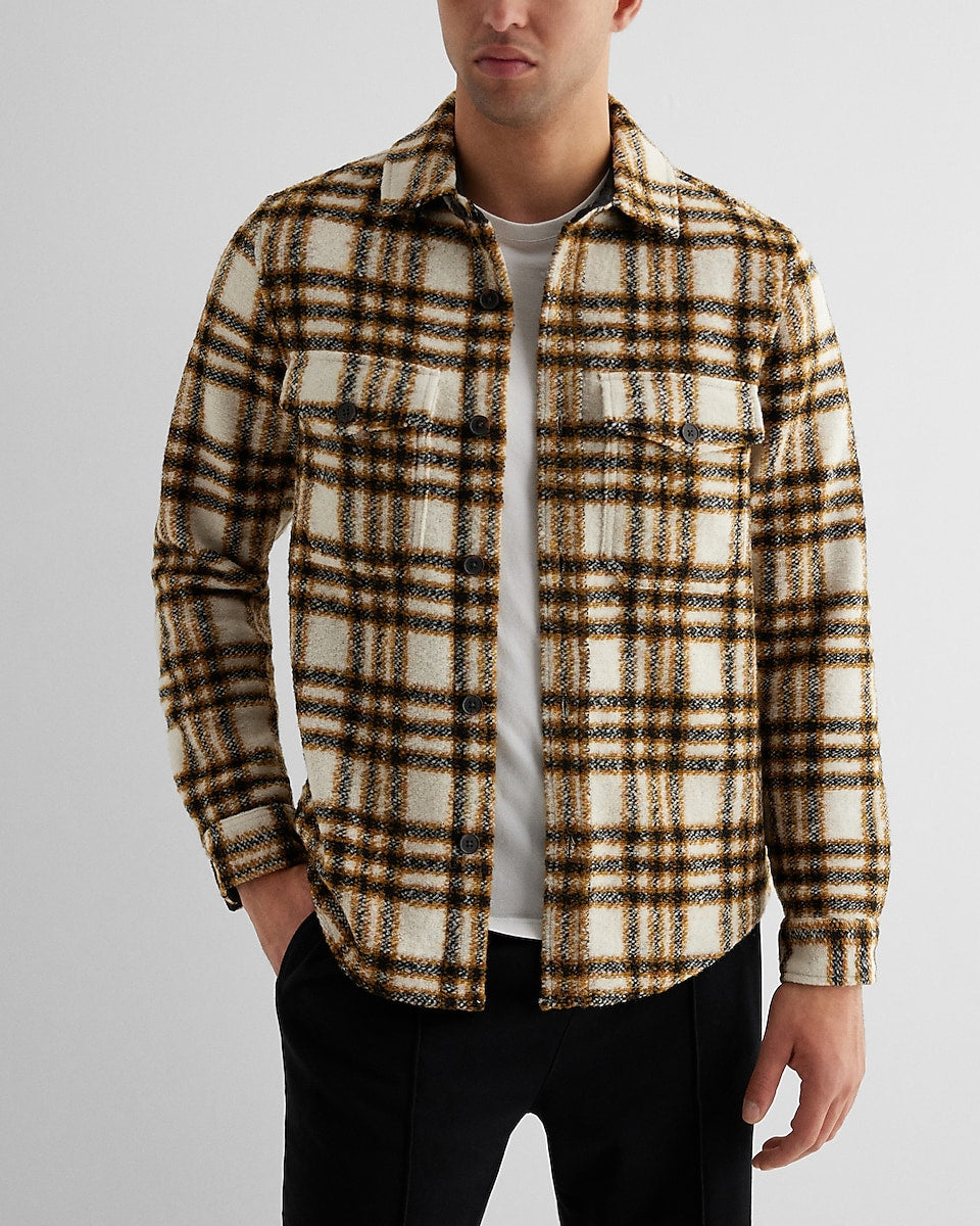 Wool Blend Shirt Jacket | Gap