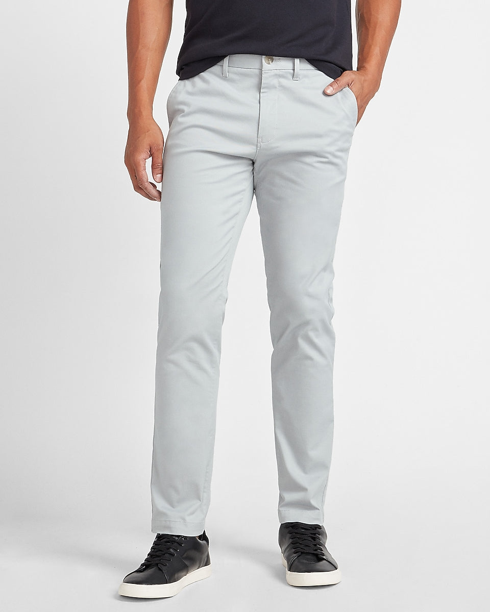 Express Men | Slim 365 Comfort Hyper Stretch Chino in Pale Gray ...