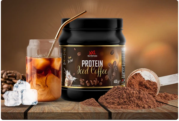 XXL Nutrition Malta's Protein Iced Coffee in Caramel and Regular flavors, perfect for a protein-rich start.