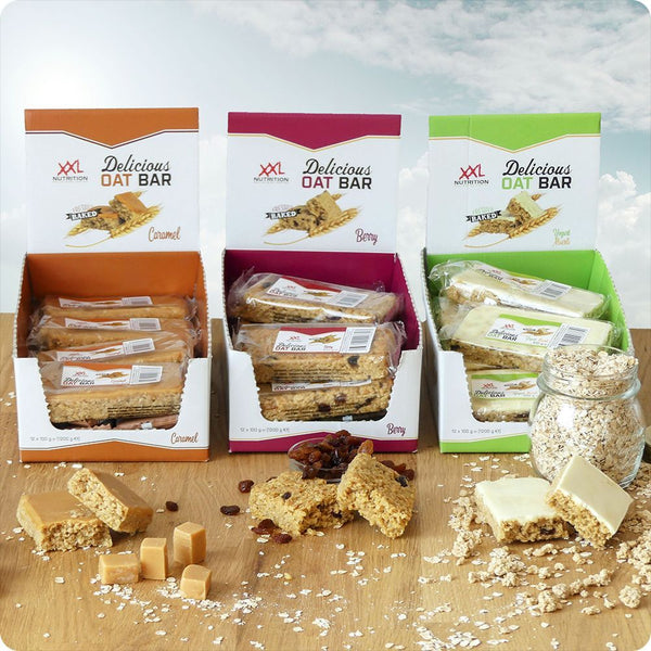 Experience Variety with Our Assorted Flavors: Enjoy the Delicious Oat Bar in Exciting Taste Combinations!