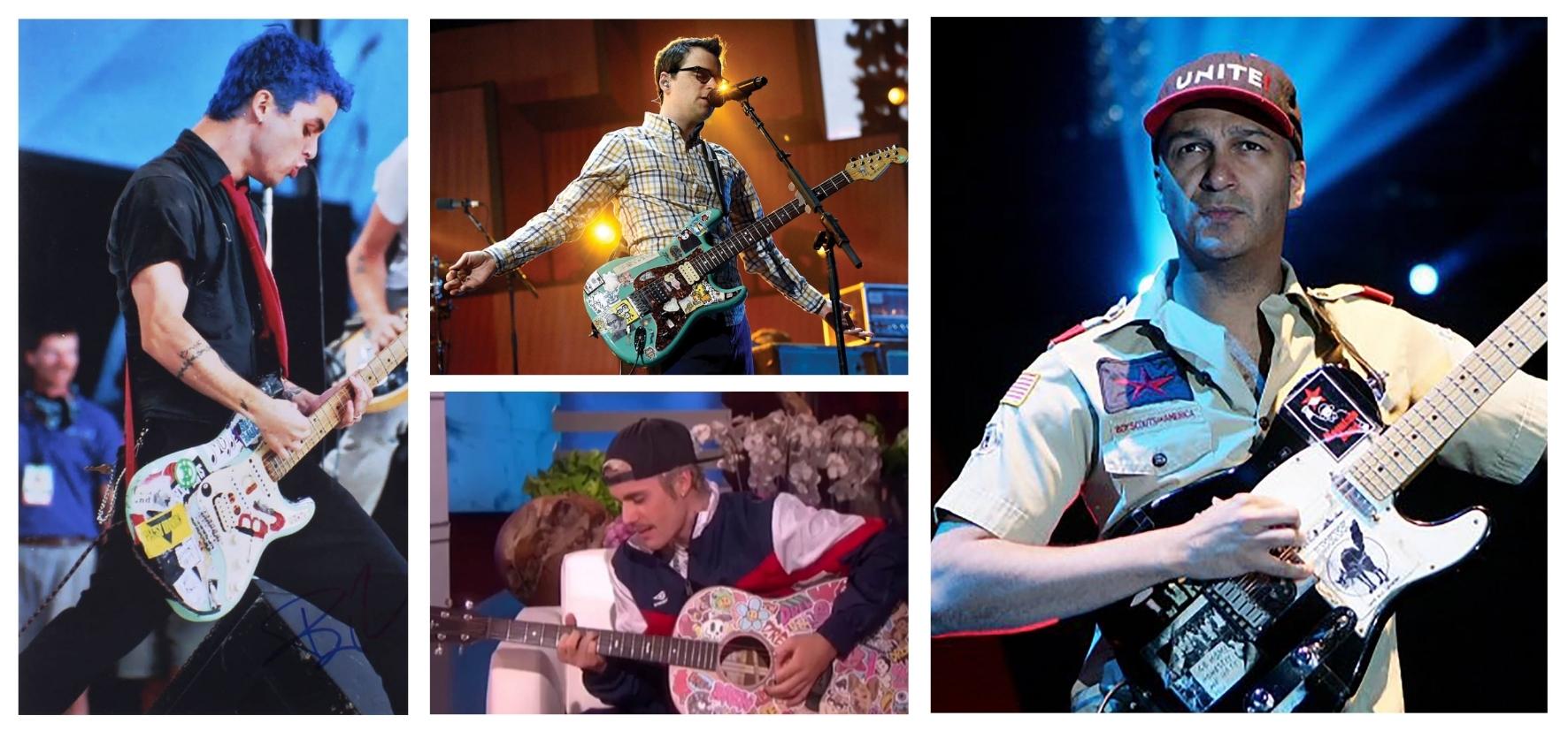 famous-guitarists-with-stickers-on-their-guitar