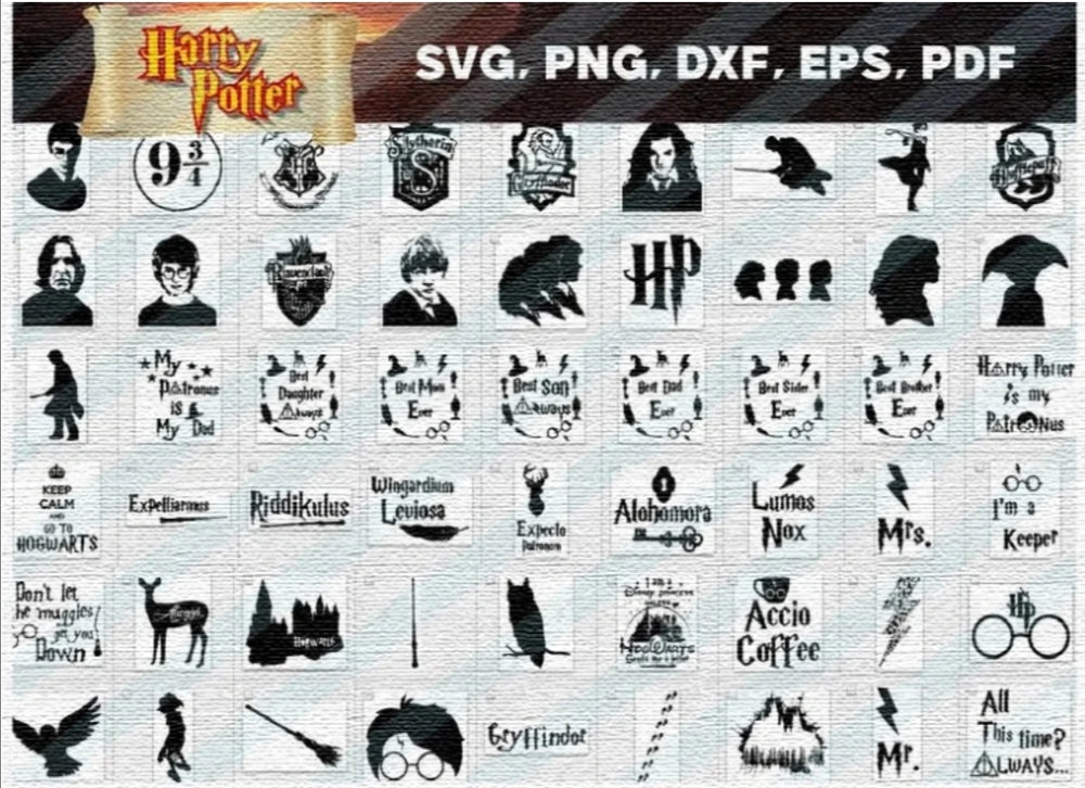 Download 1000 Harry Potter Svg Bundle Svgbundle4u PSD Mockup Templates