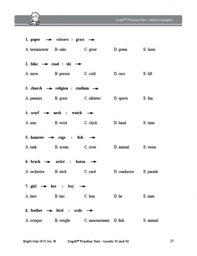 cogat practice test for 3rd grade