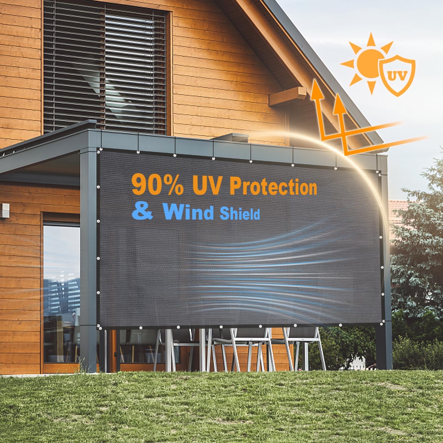 Vicllax 70% Shade Cloth Sun Shade, Fence Balcony Privacy Screen