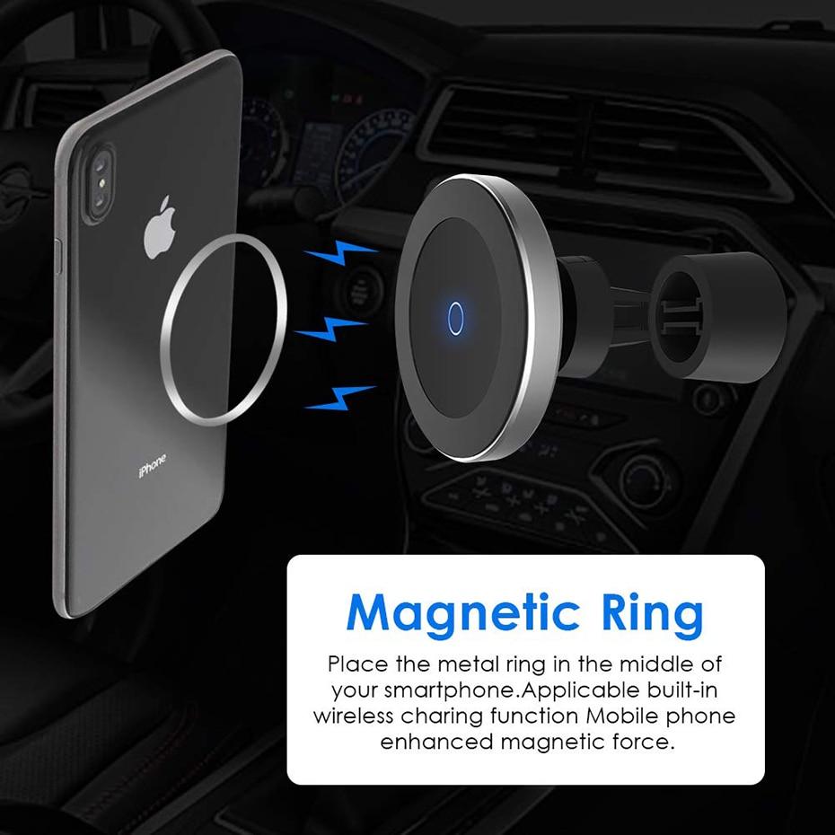 Banola® Magnetic Wireless Charger for Cars | MagSafe Compatible - Grey ...