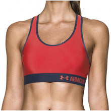 Load image into Gallery viewer, Under Armour Mid Solid Red &amp; Navy Sports Bra for Women

