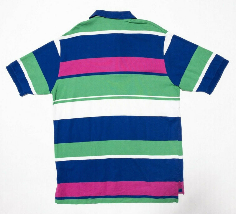 Polo Ralph Lauren Polo Shirt XL Men's Golf Colorful Striped Pink Vintage 90s USA