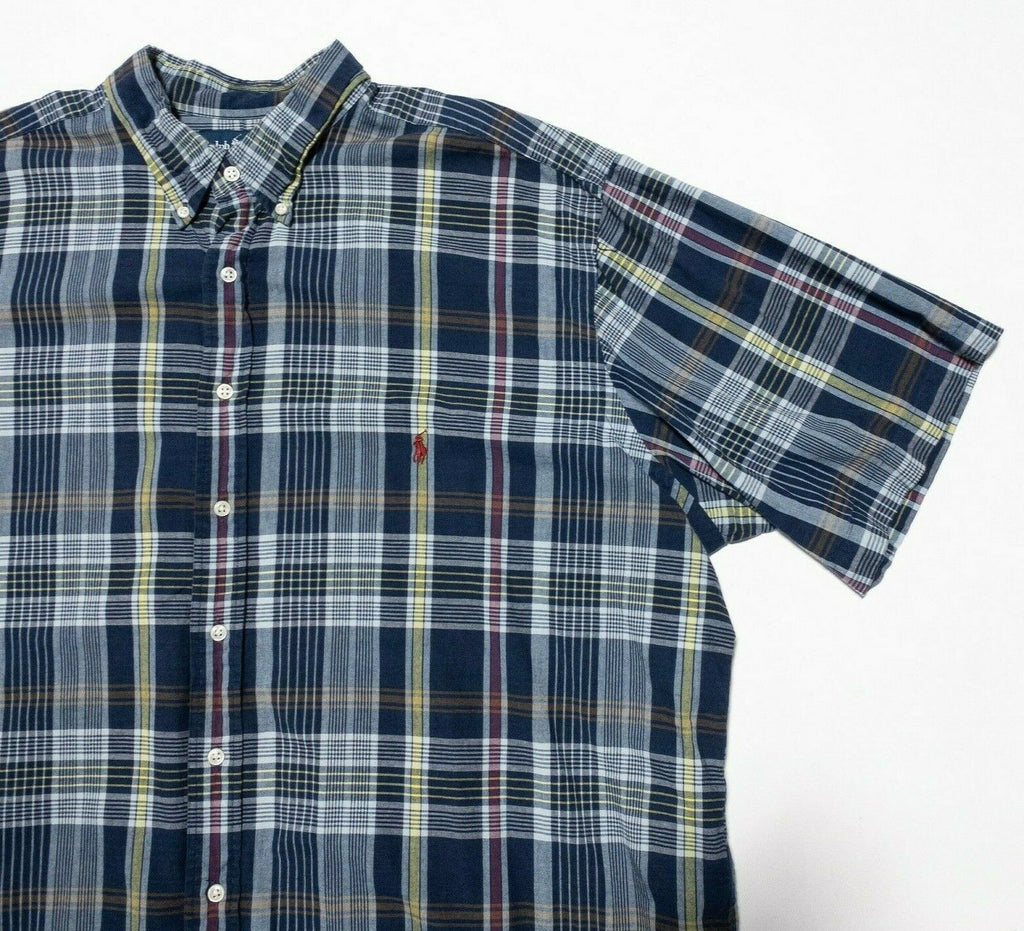 Polo Ralph Lauren 2XLT Short Sleeve Shirt Classic Fit Men's Plaid Indi