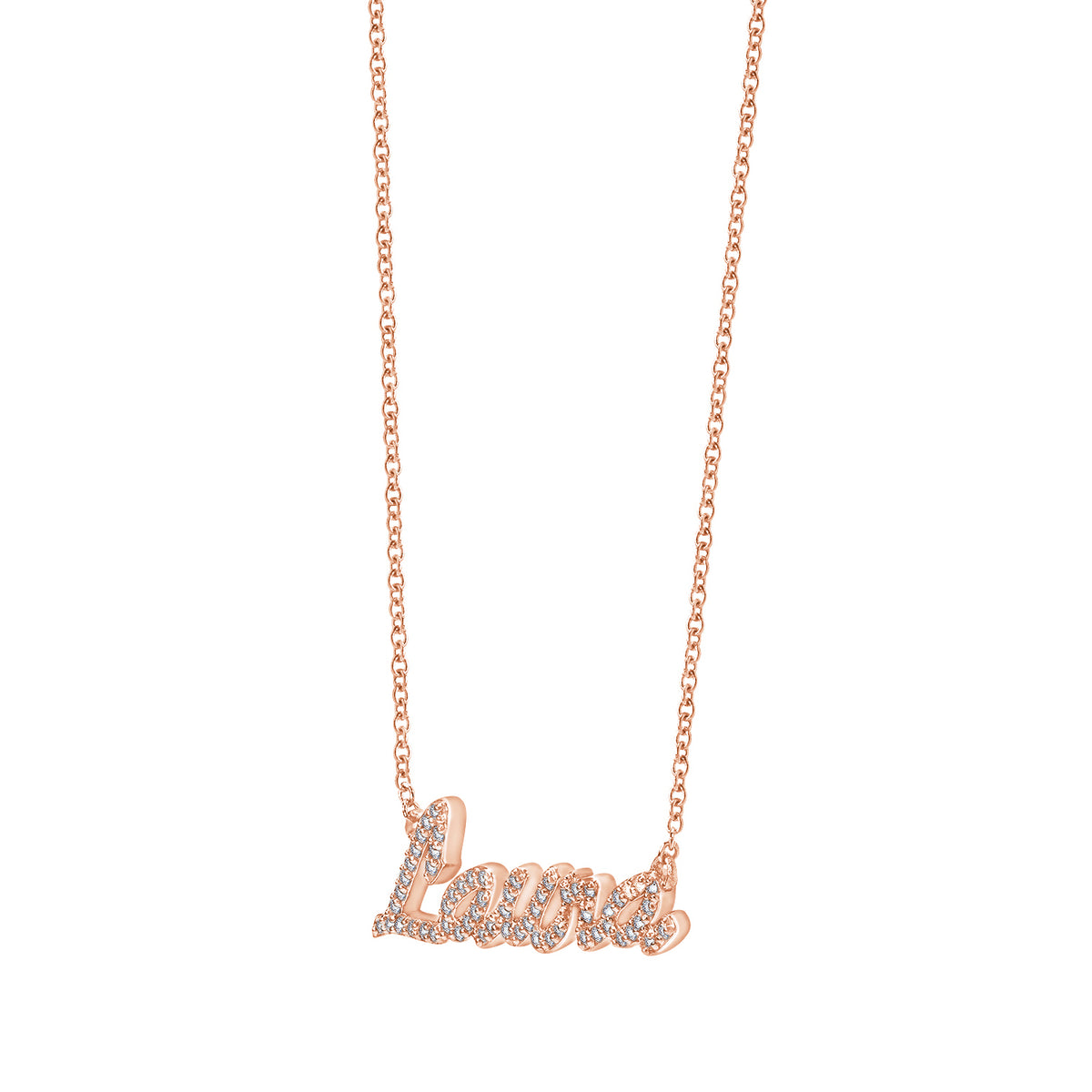 Pave Name Necklace – Jadmire Jewelry