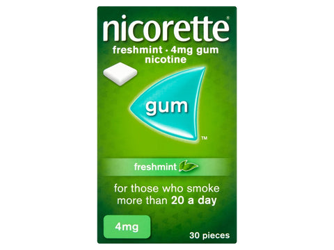 Nicorette Freshmint Gum 4mg (30 Pieces)