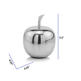 iDaStock.com: Silver Polished  Mini  Apple Shaped Aluminum Accent Home Decor