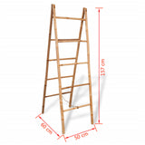 iDaStock.com: vidaXL Double Towel Ladder with 5 Rungs Bamboo 19.7"x63"
