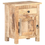 iDaStock.com: vidaXL Bedside Cabinet 15.7"x11.8"x19.7" Rough Mango Wood
