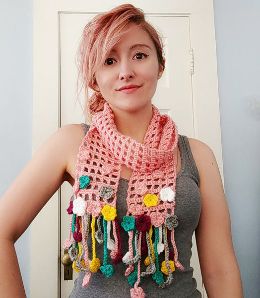 applehead: 100 flower scarf pattern