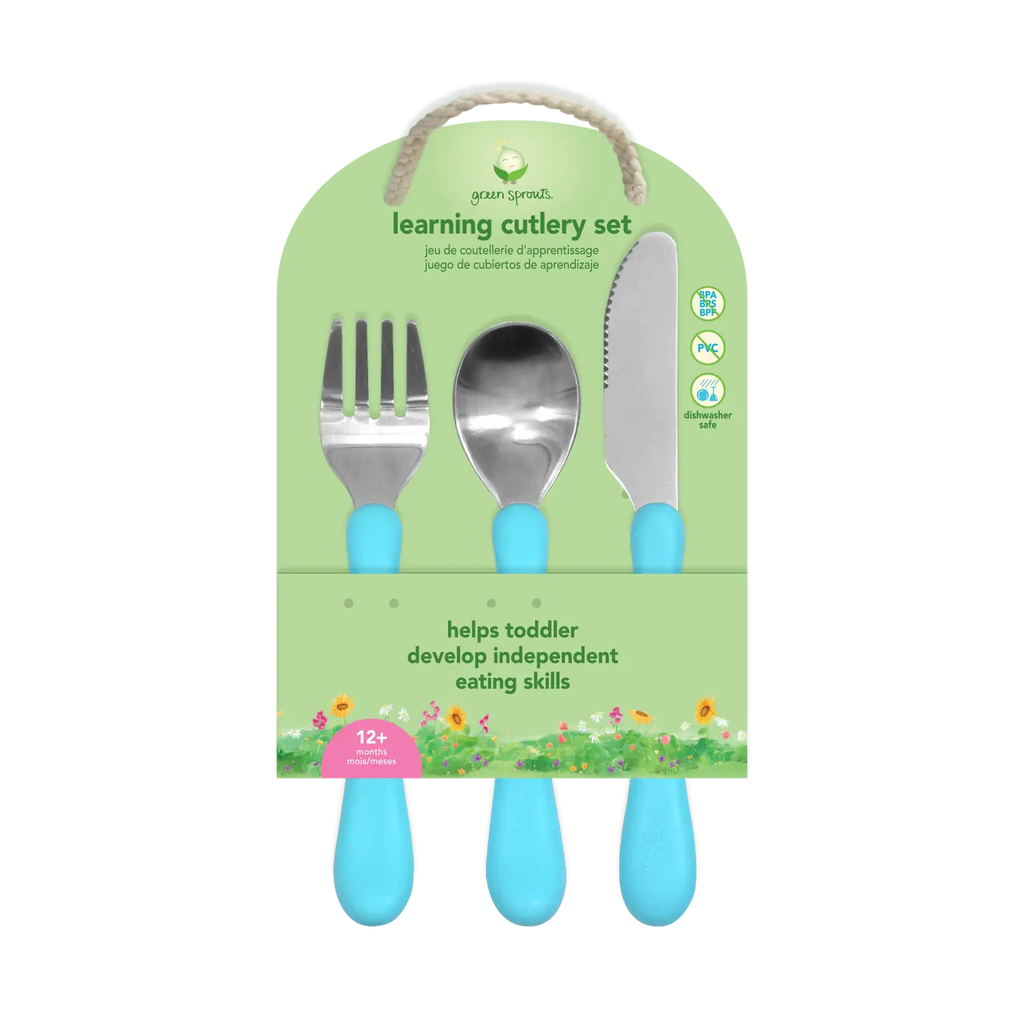 Itzy Ritzy Sweetie Spoons - Silicone Baby Fork & Spoon Set Amethyst & Purple Diamond