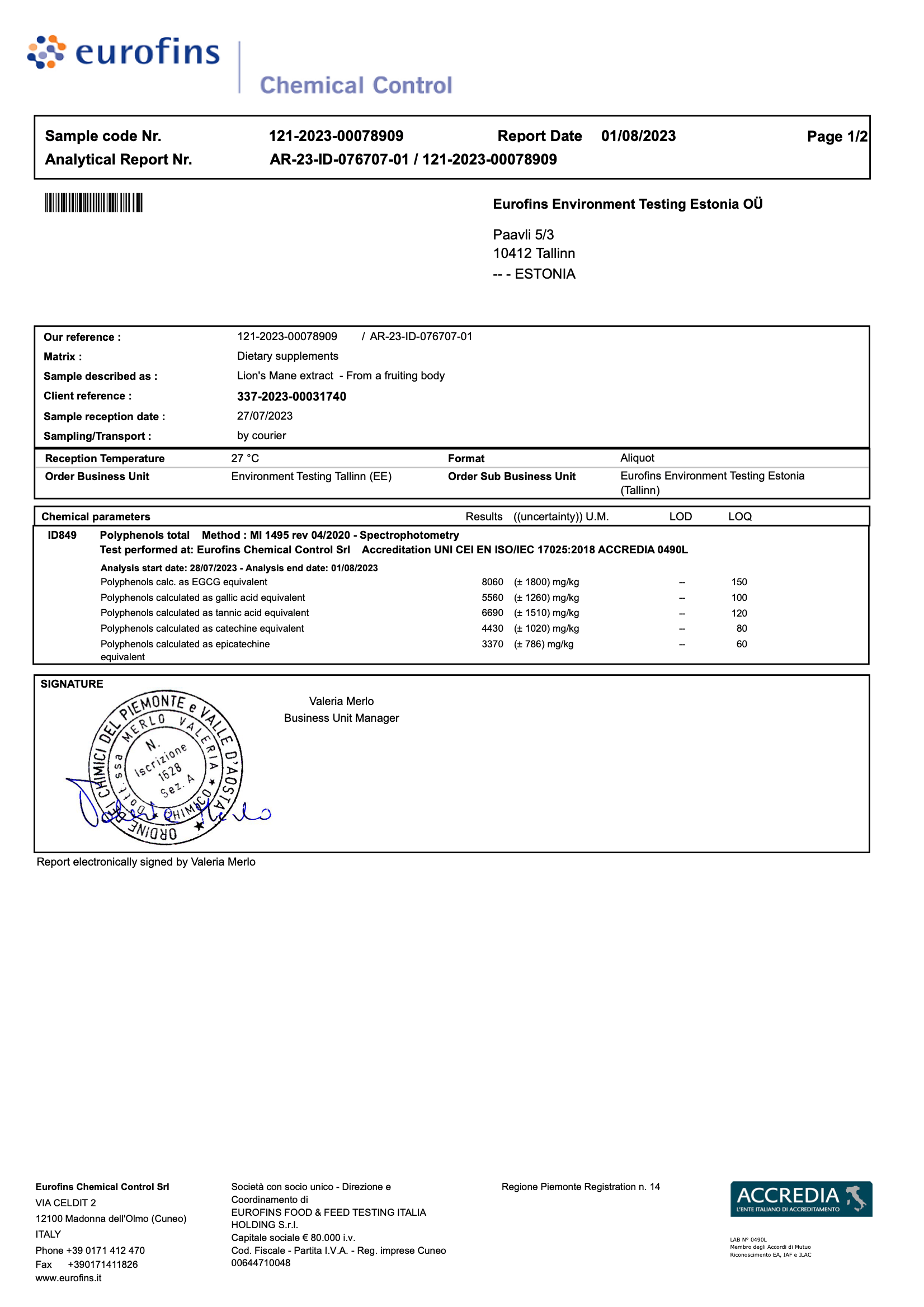 Eurofins polyphenols final