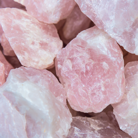 raw rose quartz