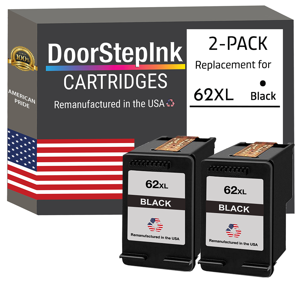 Load Image Into Gallery Viewer Doorstepink Remanufactured In The Usa Ink Cartridges For Hp 62xl 8949