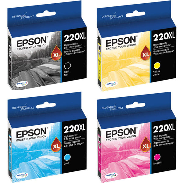 Epson 220xl 4 Pack Ink Cartridges Blackcyanmagentayellow Doorstepink 6472