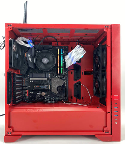 red computer