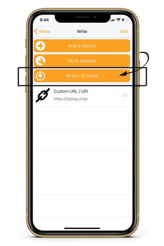 Program a link into NFC chip