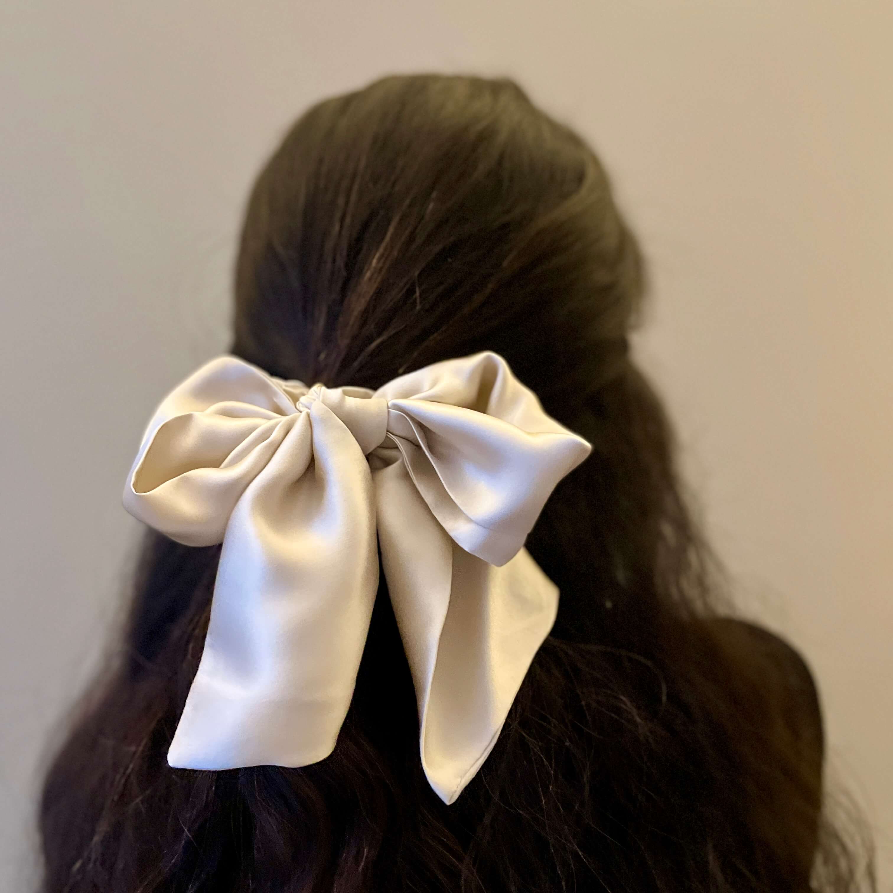 How to wear a ponytail hair bow with Manner Market Silk scarves  YouTube