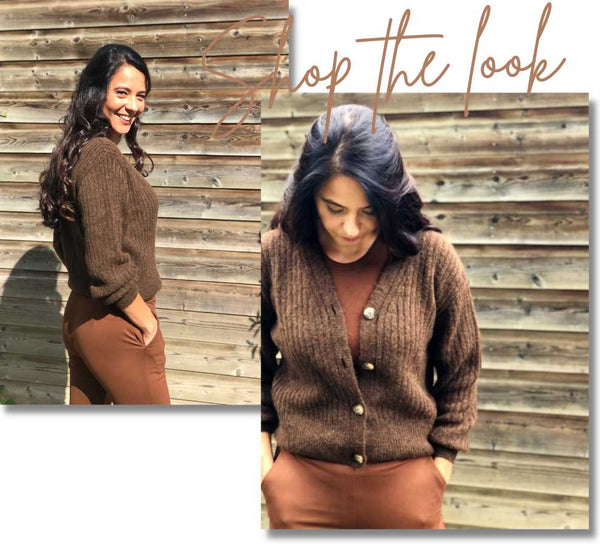 Online Fashion Boutique Aniek I One of the biggest fashion colors for autumn is the color brown. From deep brown colors to light shades, combine the color with different shades, materials and textures and you're in the right place. Like this cool all brown tone-on-tone look.