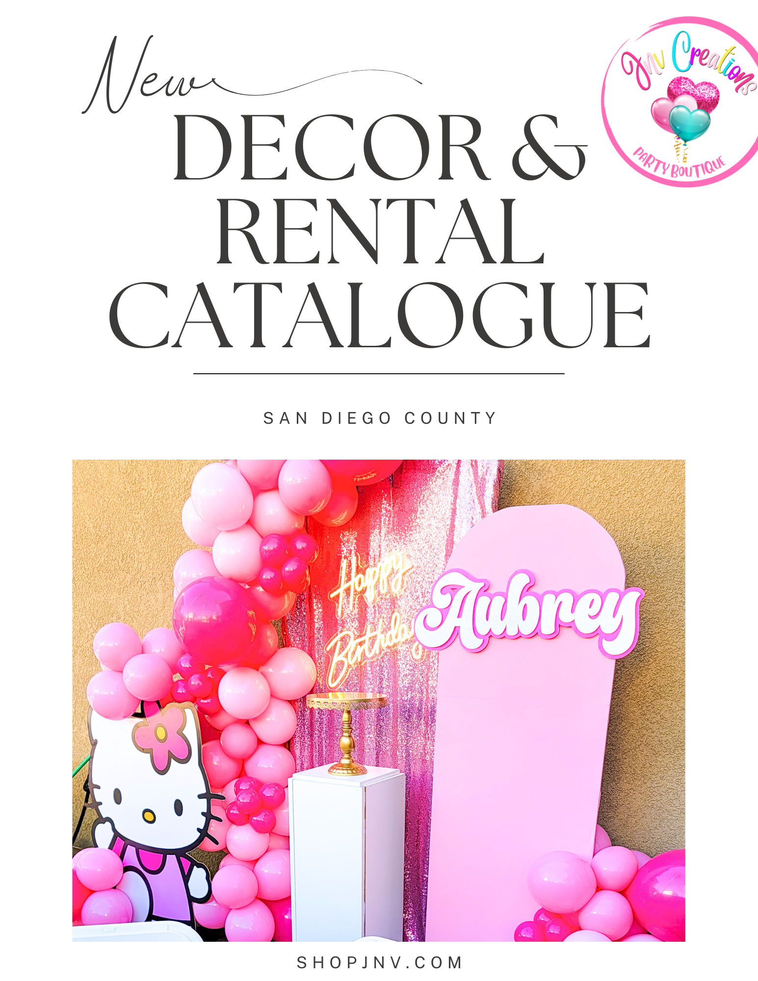 Party rental catalog | San Diego