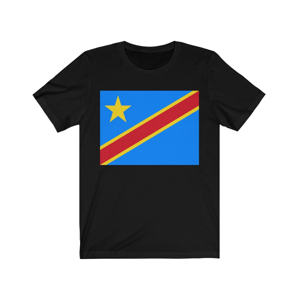 "Democratic Republic of the Congo Flag" Unisex Jersey Short Sleeve Tee