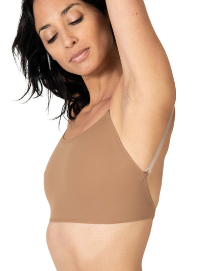 ALSLIAO Fashion Womens Glossy See-through Compression Sports Bra Sleeveless  Tank Y2K Tops Brown M