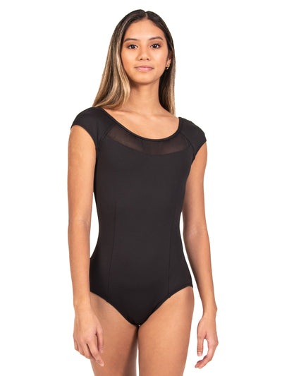 Womens Pinch Front Short Sleeve Dance Leotard Michaela