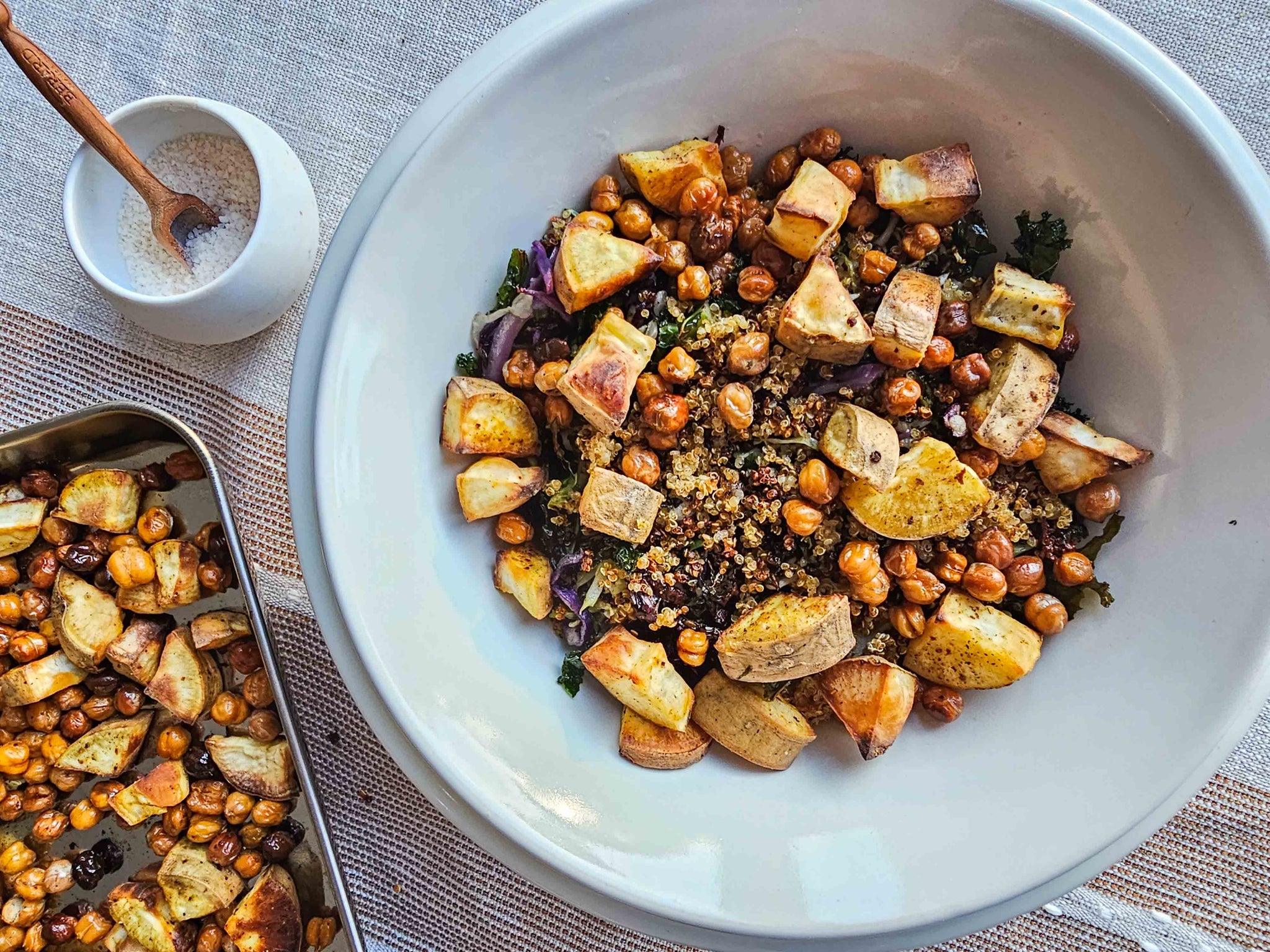 Spicy Harvest Bowl with Quinoa and Chickpeas