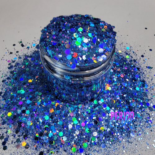 50g Opal Chunky Nail Glitter 6Colors hexagon Shape Iridescent Glitter  0.2/1mm Chunky Glitter Mix,Color Shifting Glitter for Nail