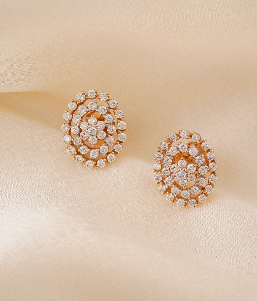 Sara Gold & Diamond Earrings | R Narayan Jewellers