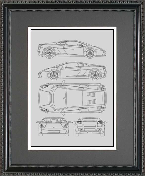 car blueprint lamborghini