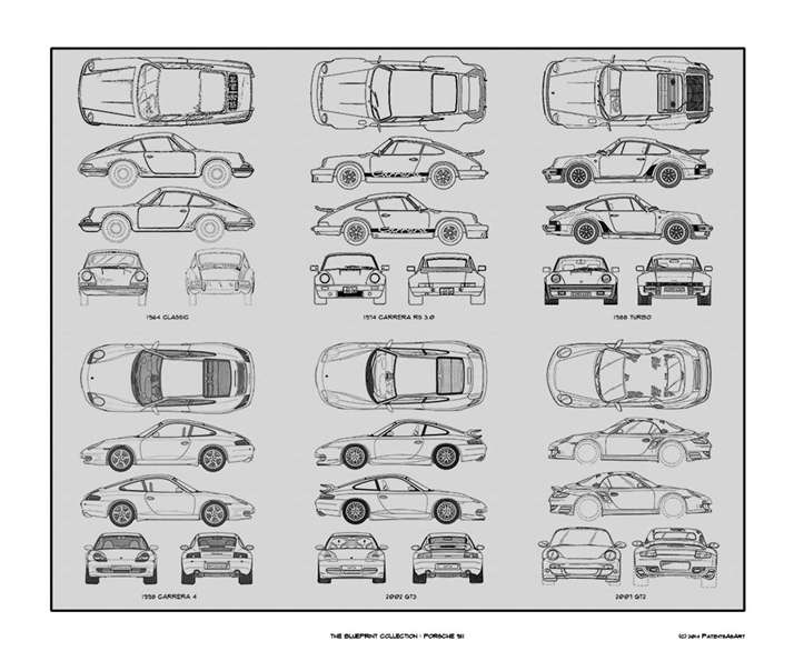 automotive blueprint background