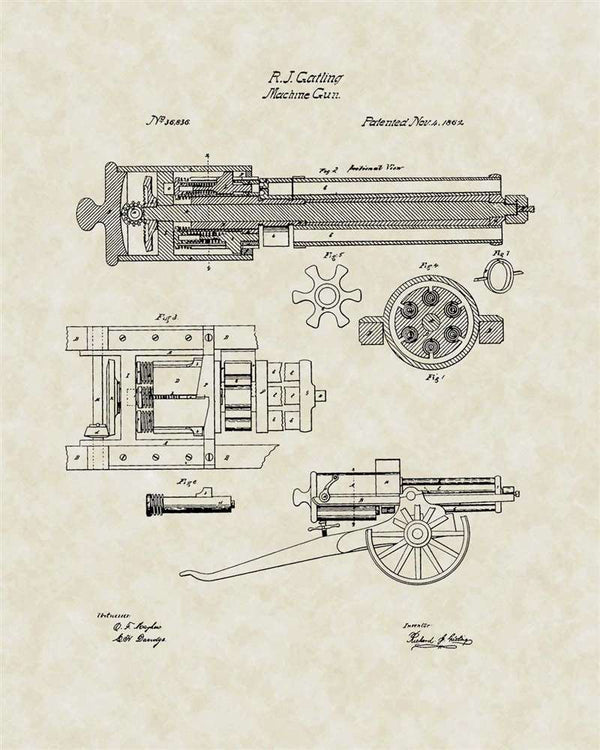 1862 gatling gun blueprints